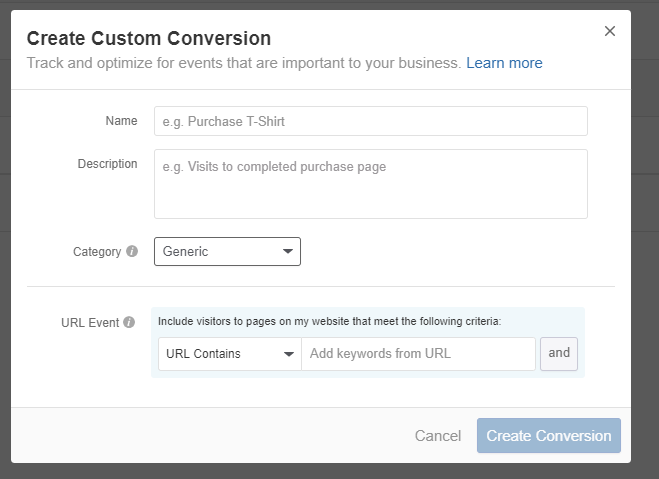 Create Custom Conversion Quora
